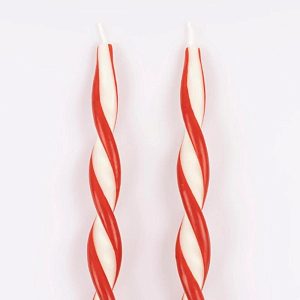 Свечи настольные спирали Meri Meri, в красную полоску, 2 шт